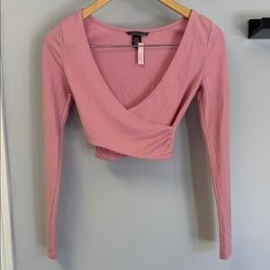 NWT Victorias Secret Long Sleeve Cropped Wrap Shirt